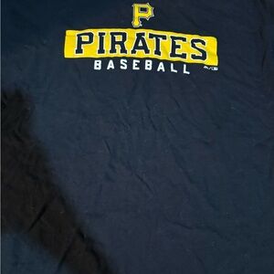 Majestic Black and Yellow Pirates Baseball Tee